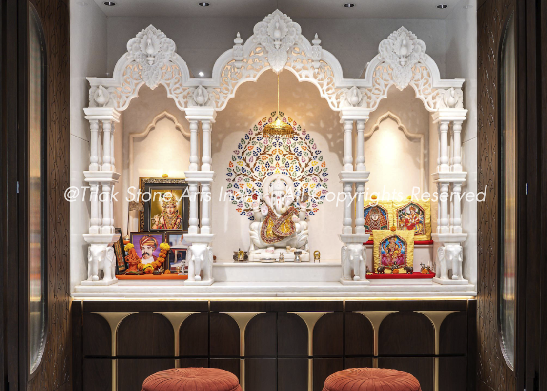Marble Pooja Room Designs: Creating Sacred Spaces with Timeless Elegance
