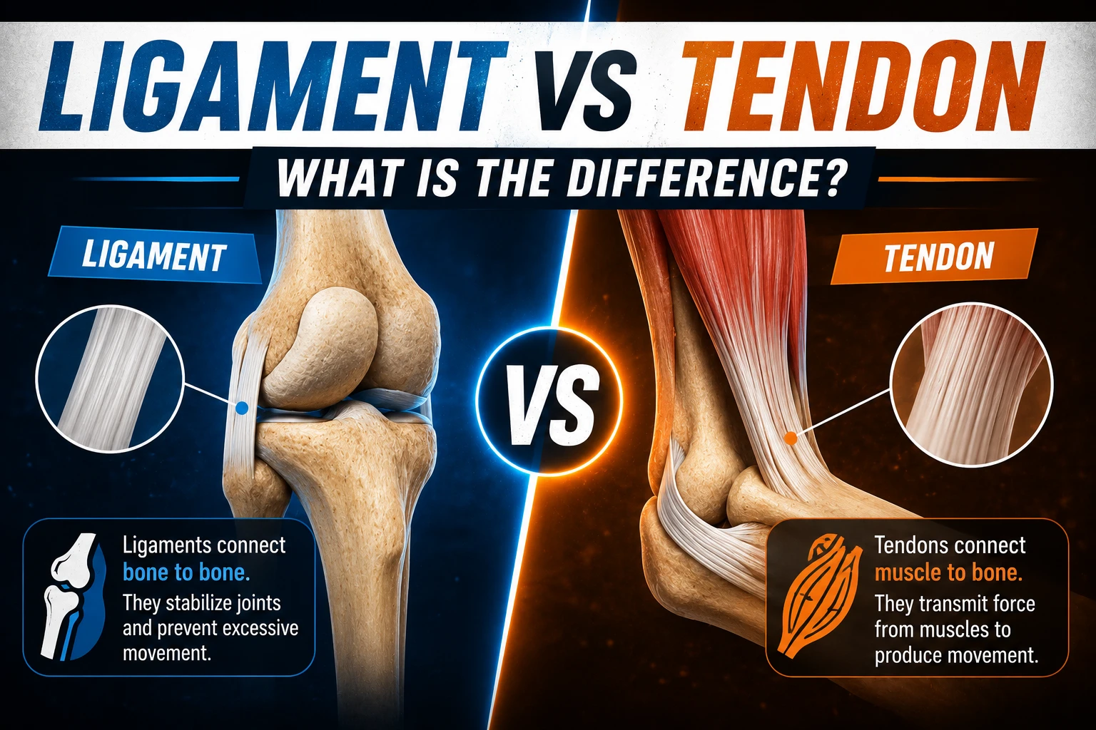 ligament vs tendon