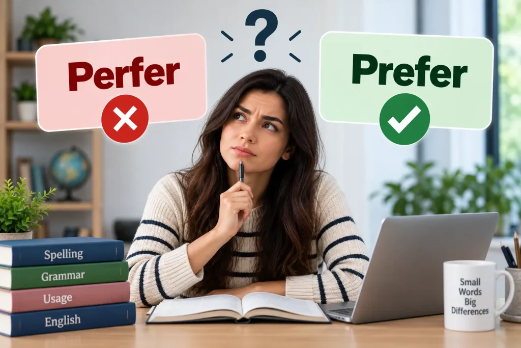 Perfer vs Prefer differences