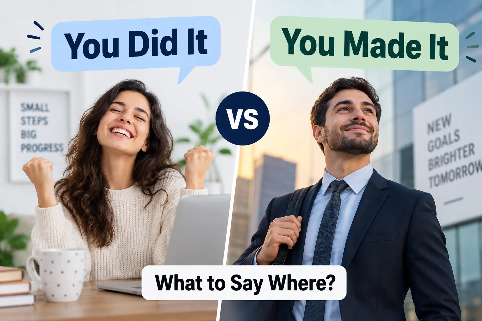 You Did It vs. You Made It
