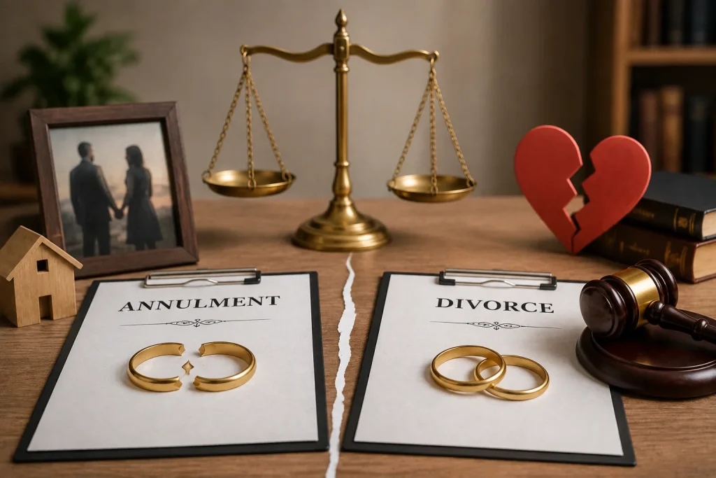 annulment vs divorce difference