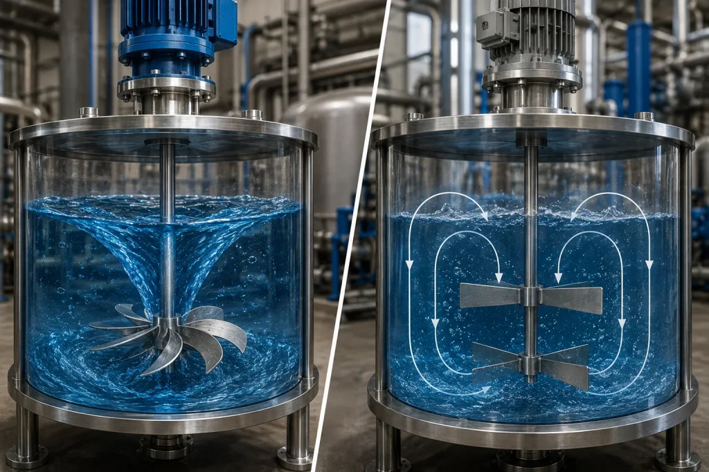 impeller vs agitator details
